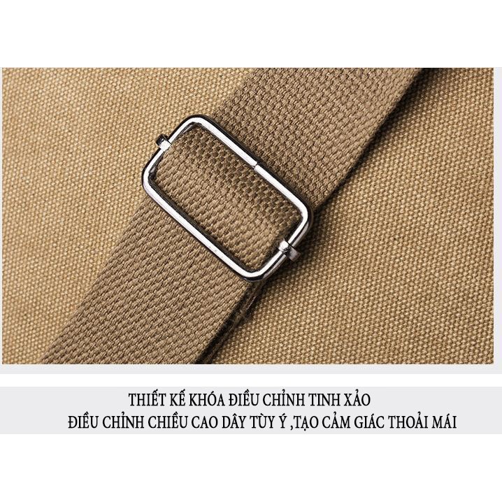 Túi đeo chéo nam nữ vải bố Canvas bền đẹp thời trang Hàn Quốc đi học đi làm tiện lợi đựng sách tài liệu Túi đeo vai Tuxa