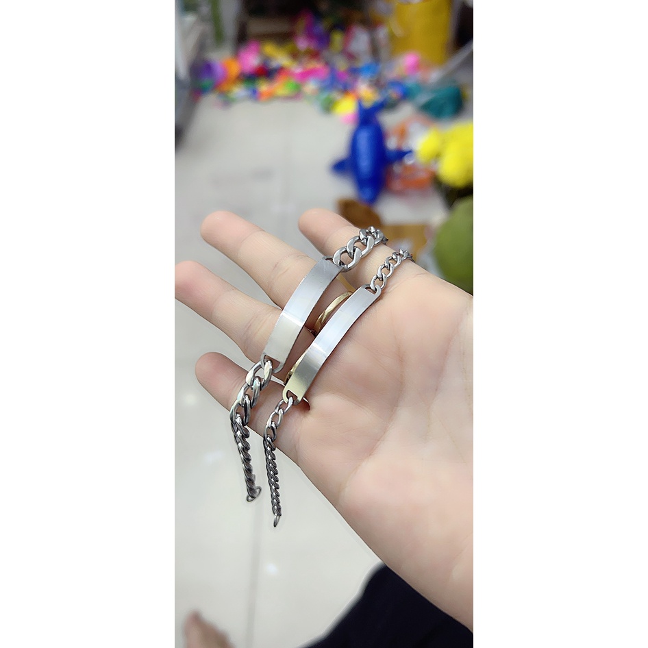Lắc Tay Inox Cặp Đôi ( khắc Theo Yêu Cầu)