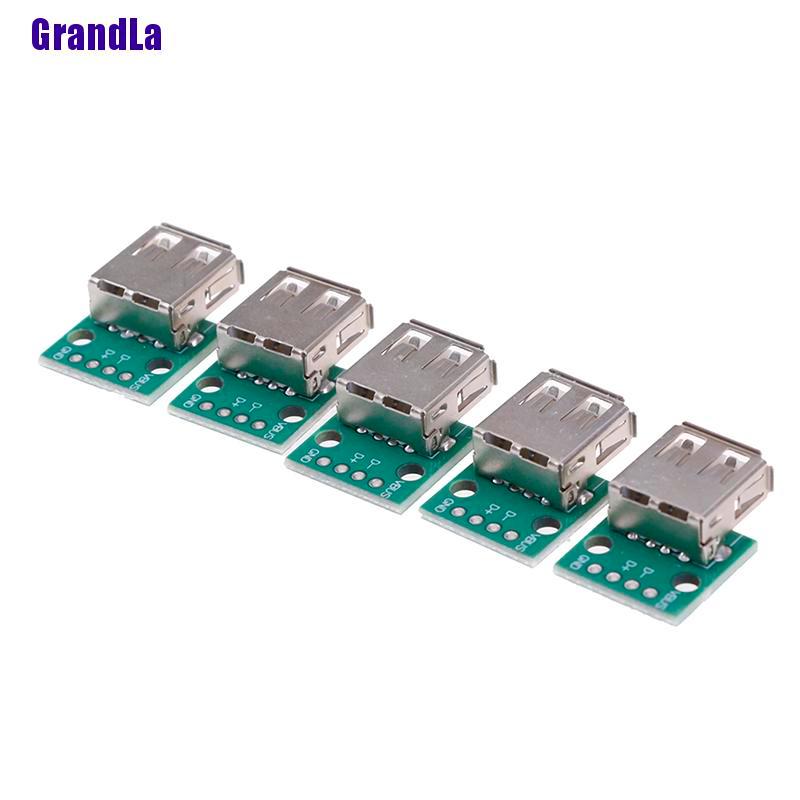 Set 5 Bảng Mạch Kết Nối Usb Loại A Cái Sang Dip 2.54mm Pcb