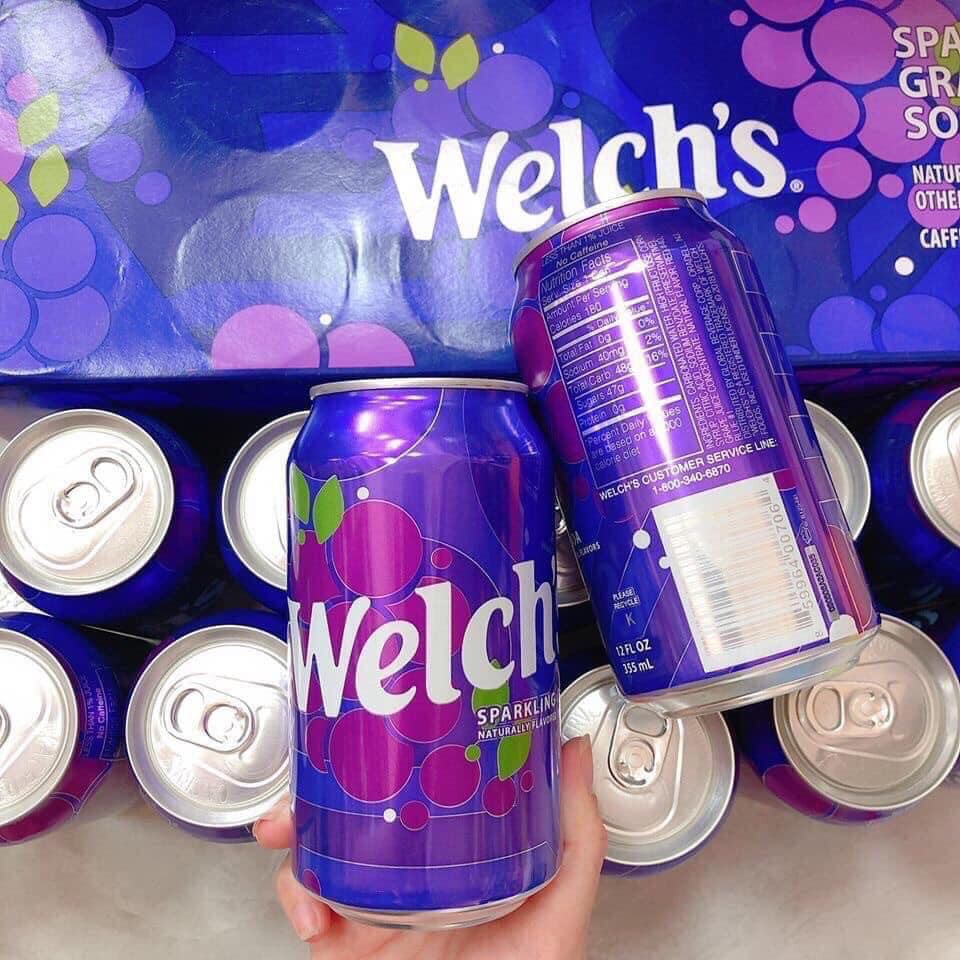 Nước Ngọt Nho Welch’s Sparkling Grape Soda 355ml Mỹ