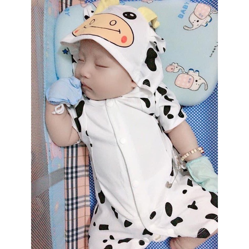 Body đùi in hình thú có mũ ngộ ngĩnh cho bé trai và bé gái sơ sinh 3-14kg, hàng đẹp - BD15