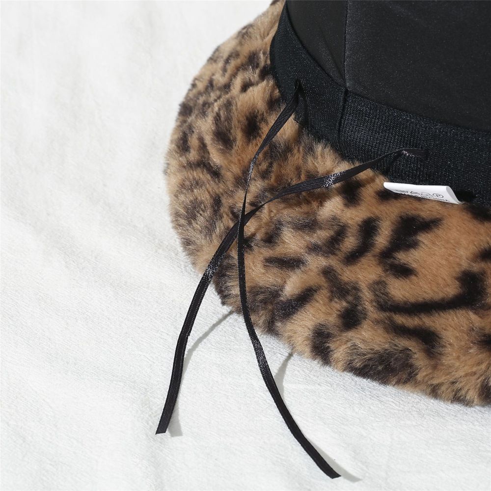 Nón vành mềm mại họa tiết da báo nhiều màu sắc tùy chọn phong cách Hàn Quốc cho nữ