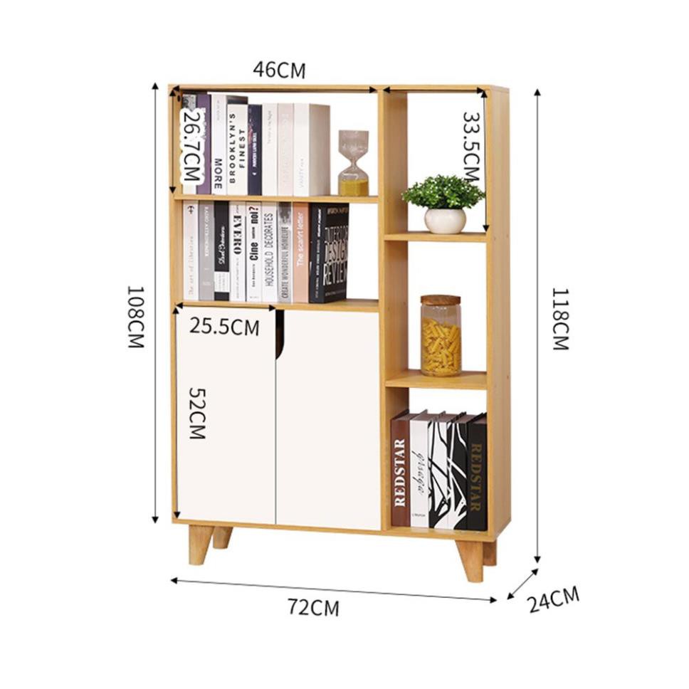 Tủ sách gỗ nhiều tầng hiện đại, Kệ sách thông minh đa năng sang trọng - GP107