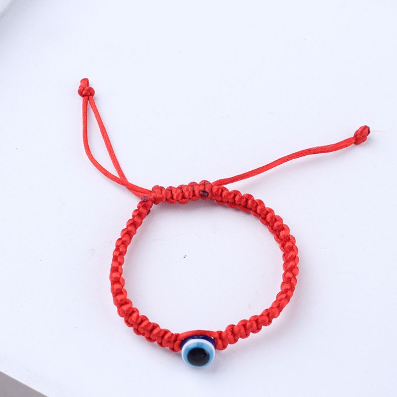Vòng tay hamsa dây đỏ Kabbalah bùa hộ mệnh may mắn mắt quỷ xanh lam làm thủ công
