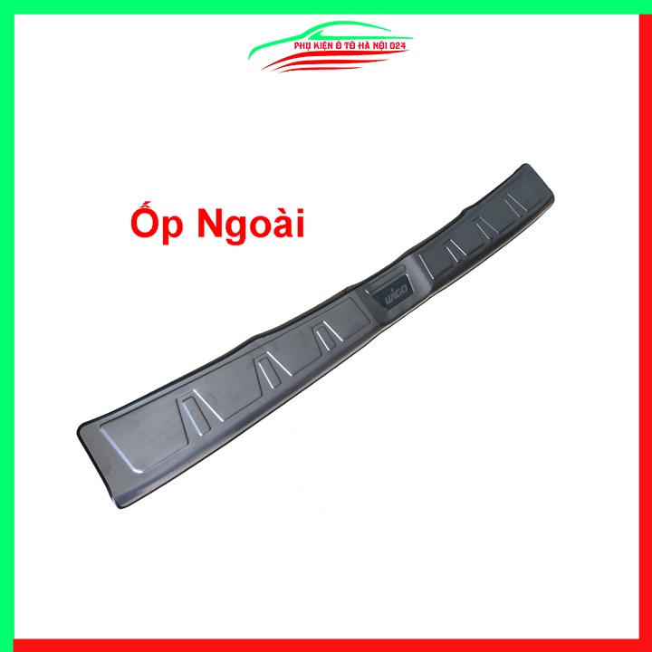 Ốp chống trầy cốp Toyota Wigo 2018-2022 inox sáng bóng