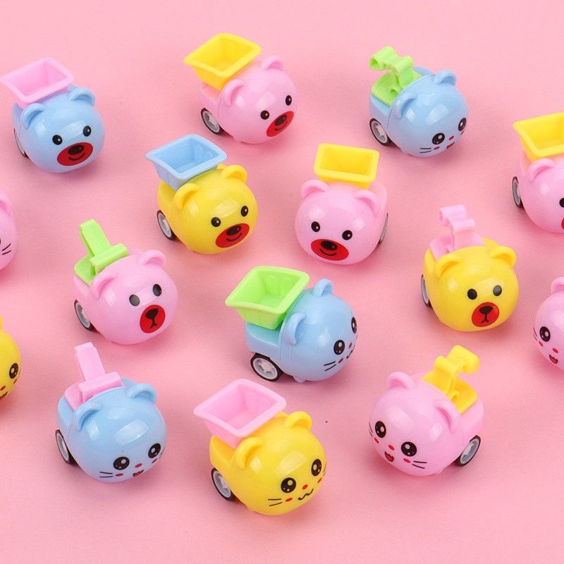 Xe Ô Tô Hình Thú Mini Chạy Cót Lật Đật Mini Dễ Thương Dành Cho Bé
