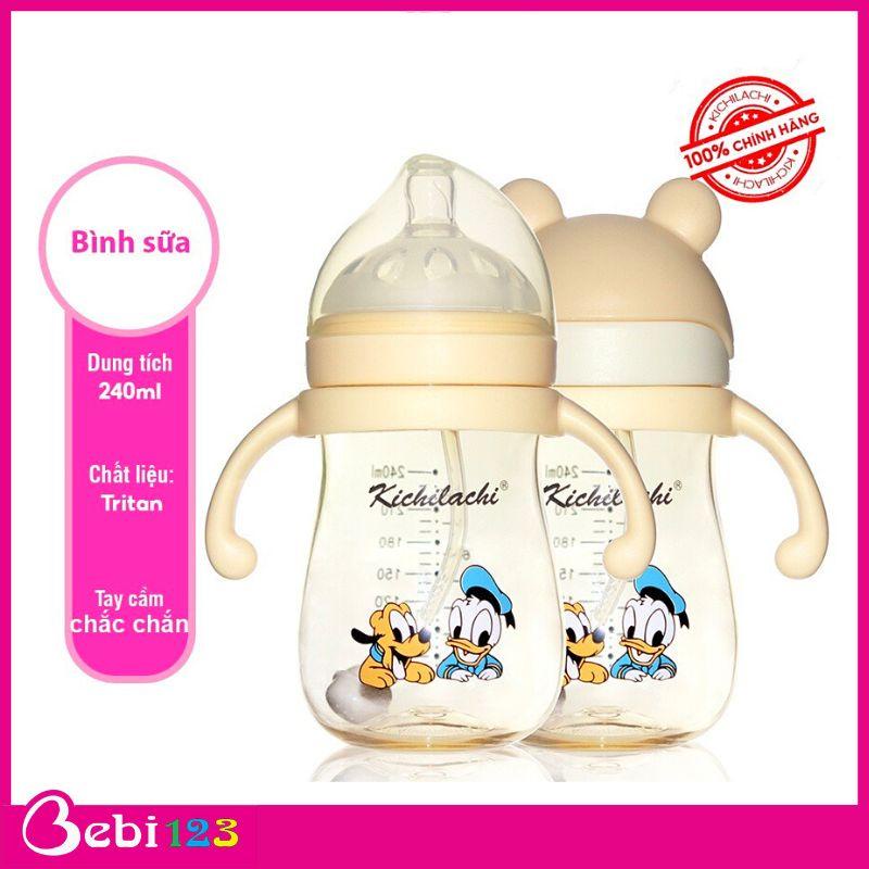 Bình sữa tích hợp Bình nước Tritan Kichi có van chống sặc tiện dụng cho bé