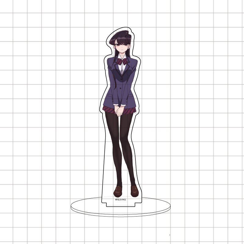 Standee KOMI Can't Communicate NỮ THẦN SỢ GIAO TIẾP mô hình acrylic anime mica chibi trang trí