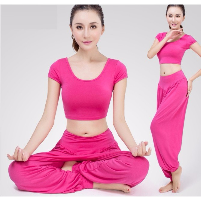 BT708 Bộ tập yoga, gym chất cotton thun thấm hút mồ hôi nhanh khô hàng nhập