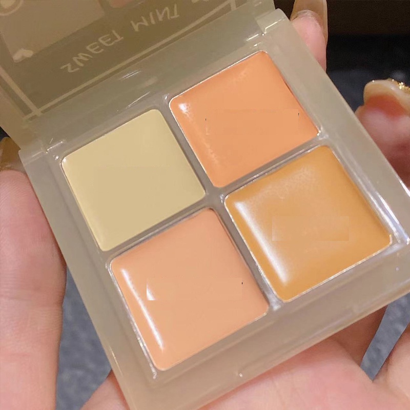Bảng triệt sắc che khuyết điểm 4 ô Sweet Mint Mèo Sọc Sena Beauty