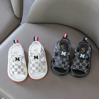 Sandal tập đi cho bé trai và bé gái da mềm-đế kèn chip mã q221
