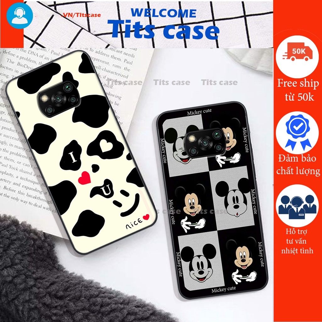 Ốp lưng Xiaomi POCO X3 / X3 PRO / X3 NFC in hình bò sữa, gấu be@r, cute cực  ĐỈNH -  cực CHẤT-  cực COOL
