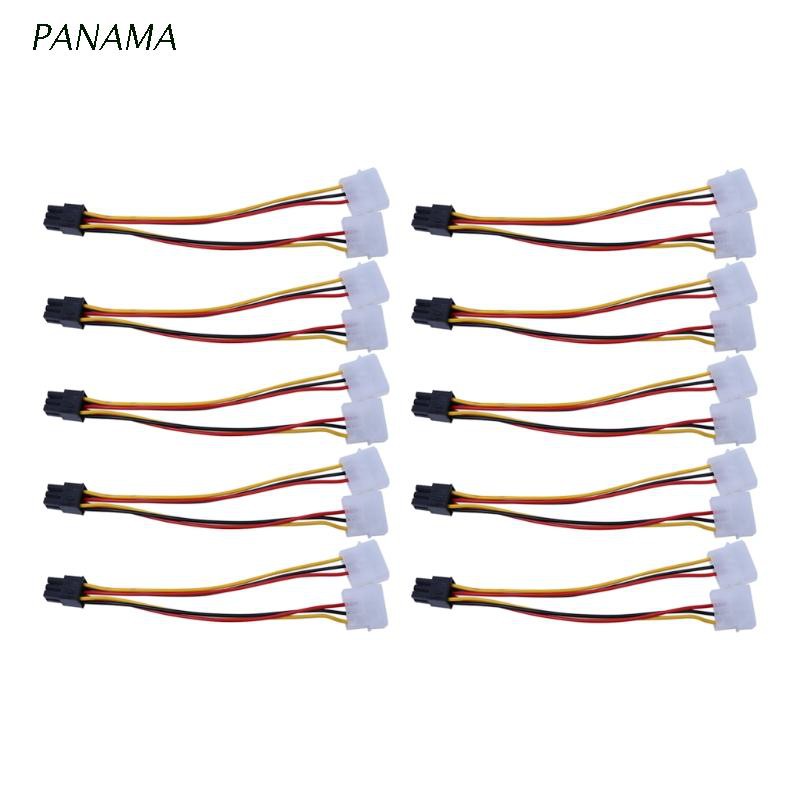 Bộ 10 Cáp Chuyển Đổi Cổng Molex 4-pin Sang One Pci-E 6-pin