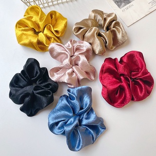 Cột tóc scrunchies phi bóng, buộc tóc scrunchies lụa satin nhiều màu
