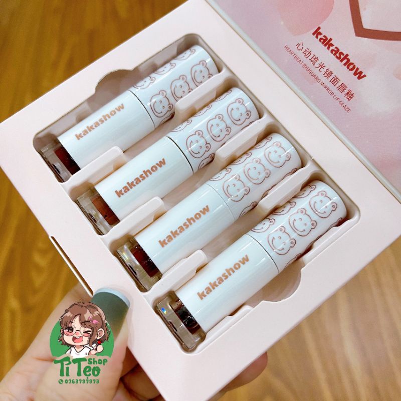 Set 4 Son Kem Lì KAKASHOW Nội Địa Trung Siêu Lì Lâu Trôi