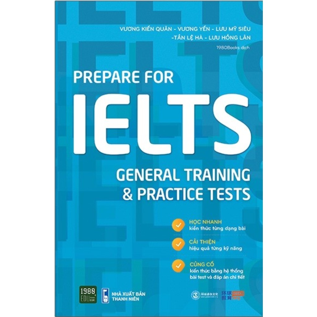Sách - Prepare for IELTS General training & Practice tests - 1980 books