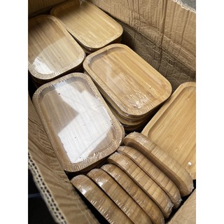 Khay gỗ tre chữ nhật cao cấp