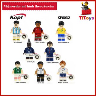 Minifigures các cầu thủ bóng đá messi ronaldo neymar pogba - Đồ chơi Lắp ghép Xếp hình Non Lego KF6032