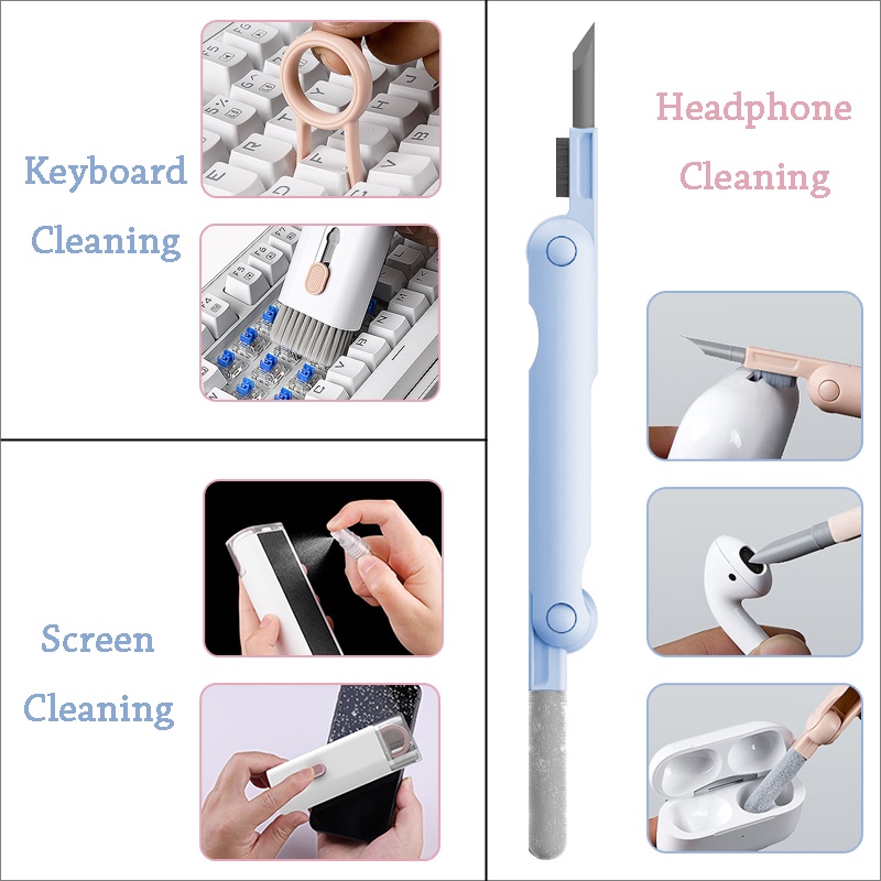 Bút Vệ Sinh Bàn Phím Máy Tính / Điện Thoại / iPad 7 Trong 1 Tiện Dụng