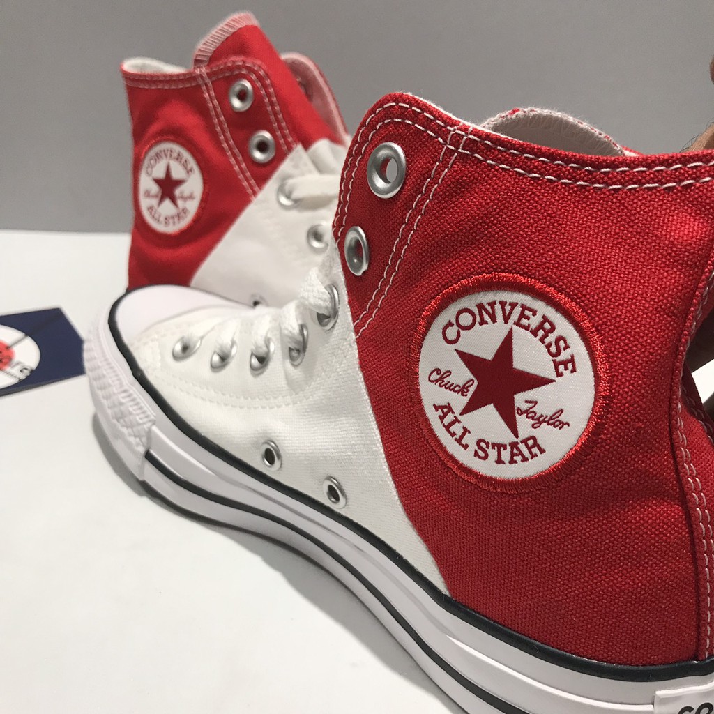 Giày Converse Classic Love đỏ trắng cổ cao