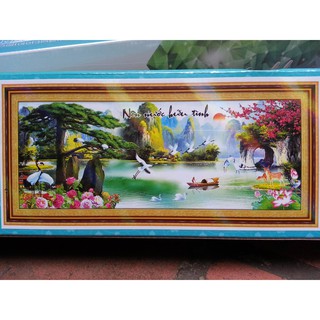 Tranh đính đá non nước hữu tình DF149