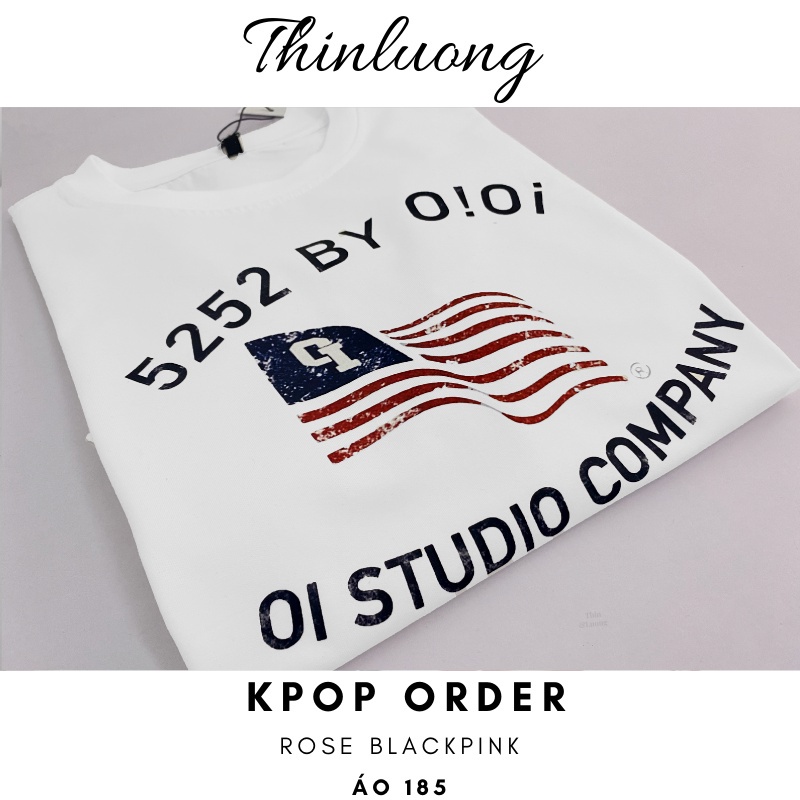 (Sẵn )Áo thun trắng dáng croptop in hình giống Rose Blackpink