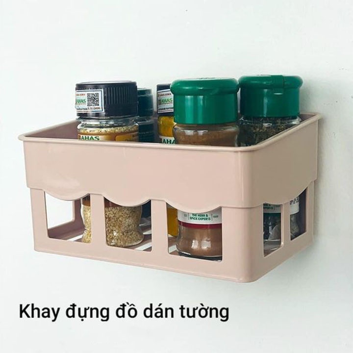 Kệ Nhựa Chữ Nhật B24CN Mới Về - Đựng Để Đồ Nhà Tắm - Nhà Bếp - Miếng Dính Đôi Siêu Chắc