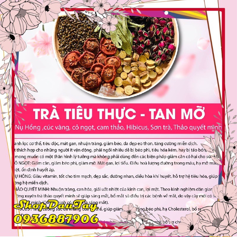 TRÀ HOA - TRÀ TIÊU THỰC TAN MỠ - Shop Dâu Tây "1 Ly Trà Hoa"