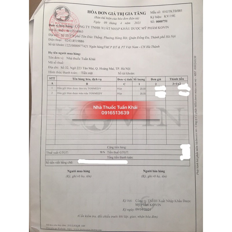 Tosmedy - dầu gội đen tóc thảo dược