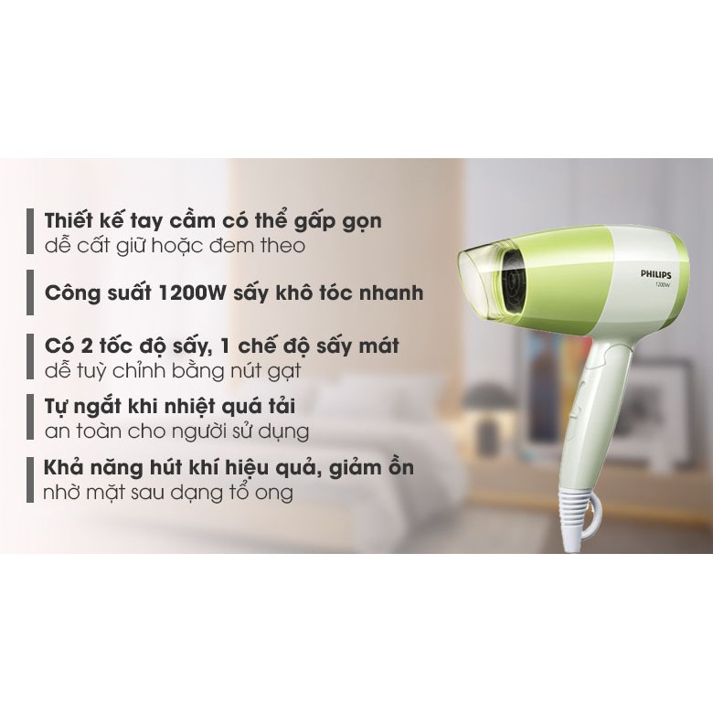 MÁY SẤY TÓC PHILIPS BHC015 - Hàng Chính Hãng