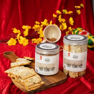 [Organic] Bánh biscotti hạt tổng hợp 250g, không đường, chuẩn ăn kiêng, có thể dùng cho người tiểu đường