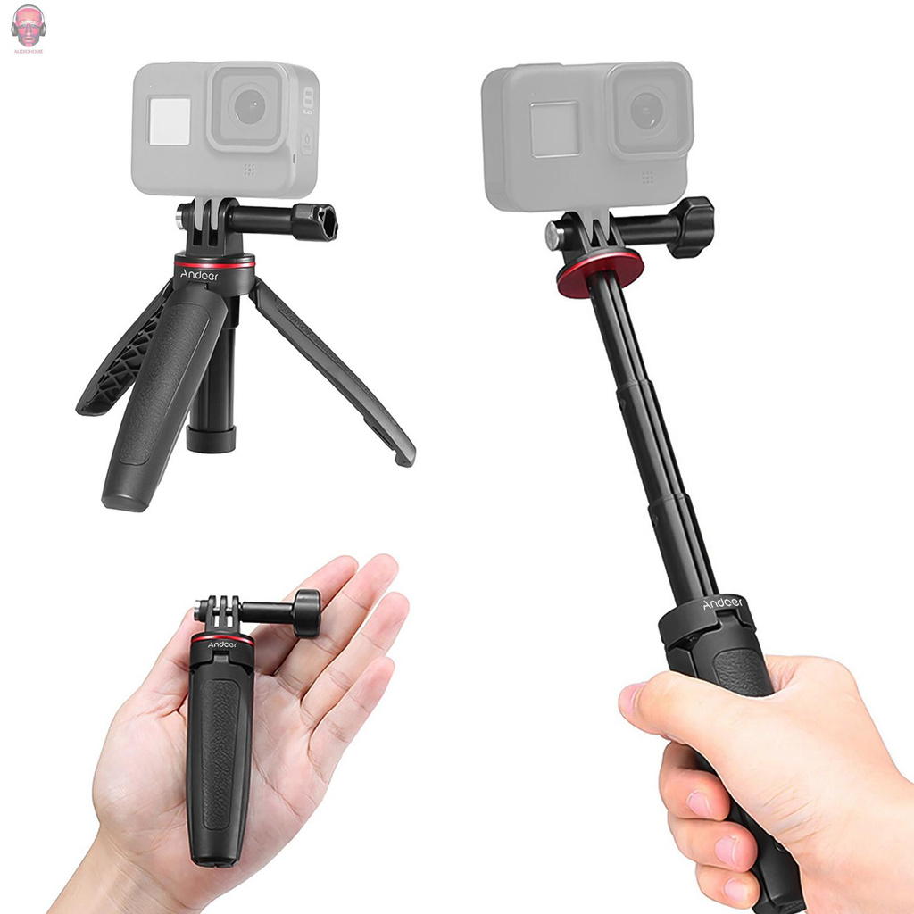 AUD   Andoer MT-09 Mini Extendable Desktop Tripod Handheld Action Camera Vlog Selfie Stick Bracket Replacement for   9/8/7/6/5