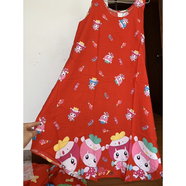 Đầm mặc nhà vải tole thái siêu mát mịn không xù