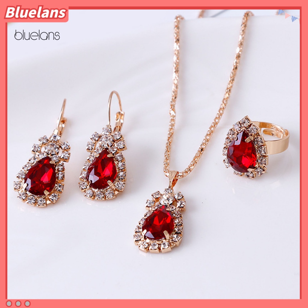 Bộ Trang Sức Gồm Vòng cổ / Bông Tai / Nhẫn Dáng Dài Thiết Kế Thoải Mái Thời Trang