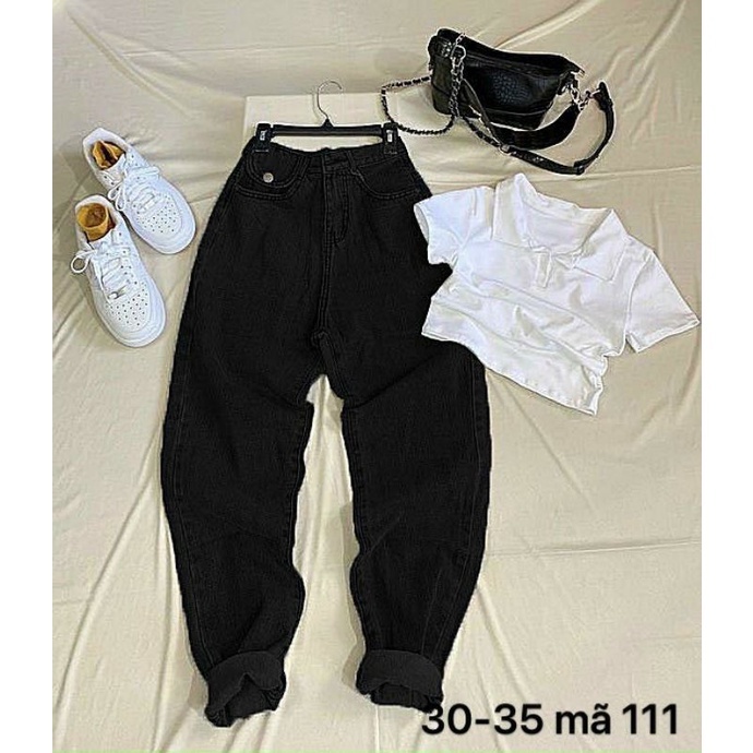 Quần Baggy Jean Nữ Lưng Cao Size Đại Đến 80kg, #111, Hàng VNXK. Thời trang Huynhsen Shop