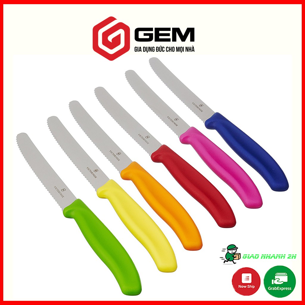 Dao gọt hoa quả VICTORINOX - Lưỡi răng cưa inox không gỉ - HÀNG THUỴ SỸ.