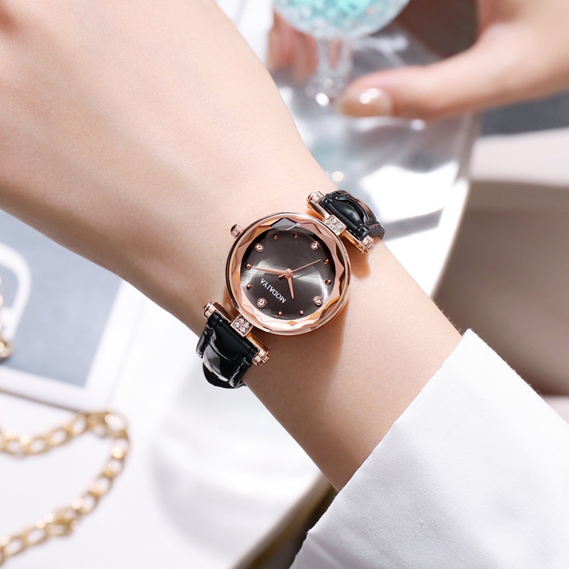 Đồng Hồ Đeo Tay Chống Thấm Nước Dây Xanh Thời Trang Dành Cho Nữ