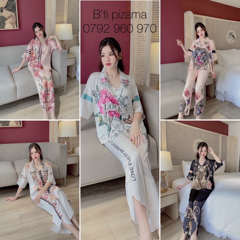 Bộ lụa mango- latin- satin phôi tay dài
