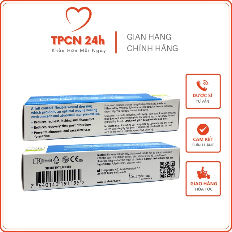 Stratamed – Gel bôi vết thương hở, ngăn ngừa sẹo