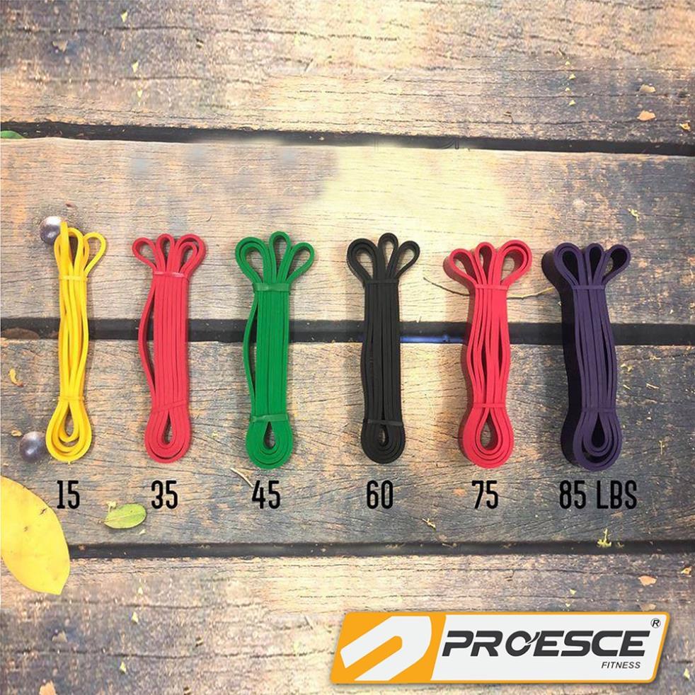 Set 6 dây kháng lực powerband 7kg đến 39kg