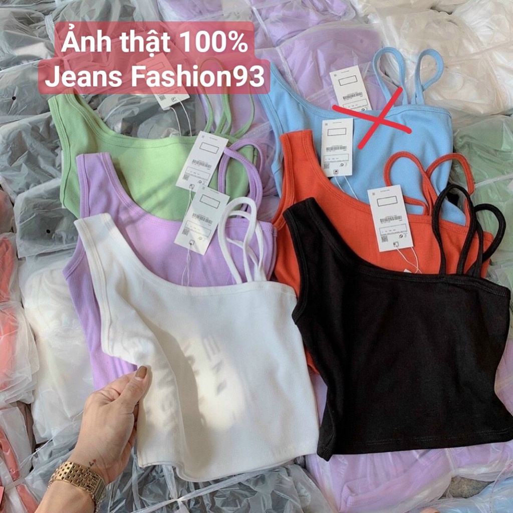 [ KÈM ẢNH THẬT ] ÁO CROPTOP ÔM BODY, ÁO 2 DÂY NỮ - HÀNG CHUẨN SHOP