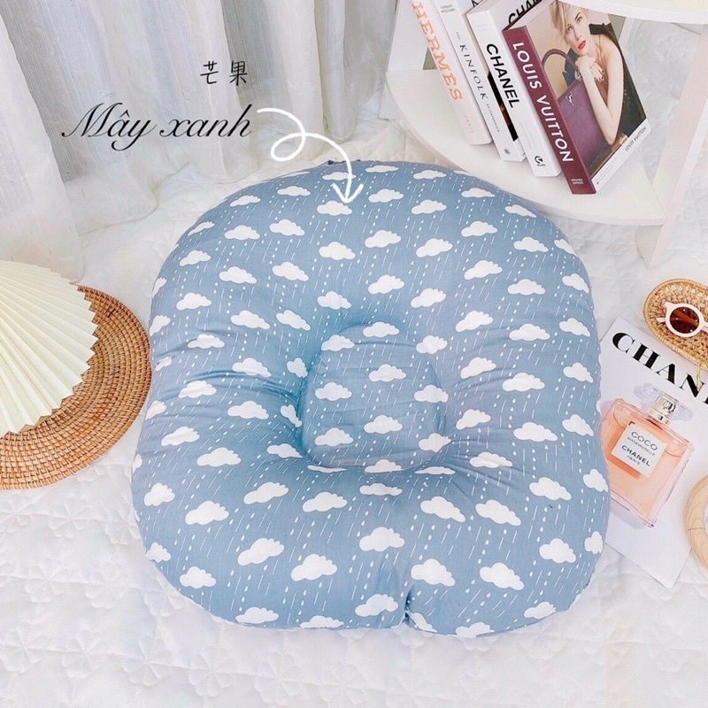 Gối Chống Trào Ngược Cho Bé Sơ Sinh Vải Cotton Hàn Thoáng Mát