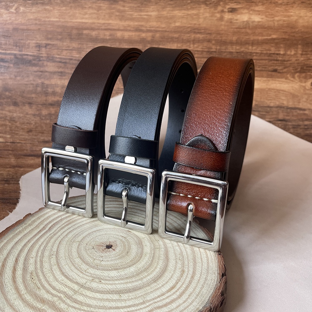 Dây Nịt Da Thắt Lưng Nam Da Bò Cao Cấp Size 3.5cm TM820 Thiết Kế Khóa Kim Chất Liệu Thép Không Gỉ An Toàn Sức Khỏe