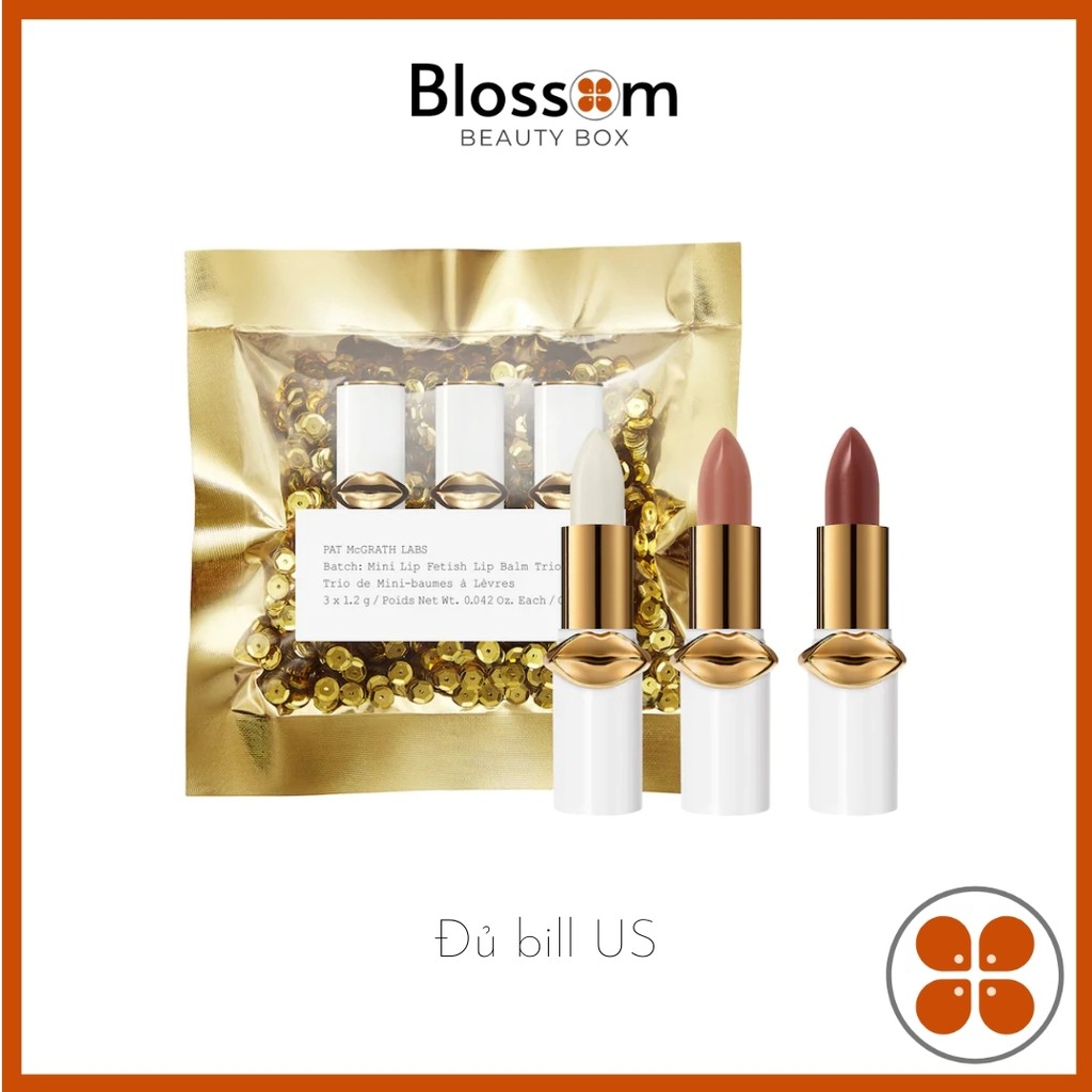 Set Son dưỡng bóng PAT McGRATH LABS Mini Lip Fetish Lip Balm Trio(bill US)