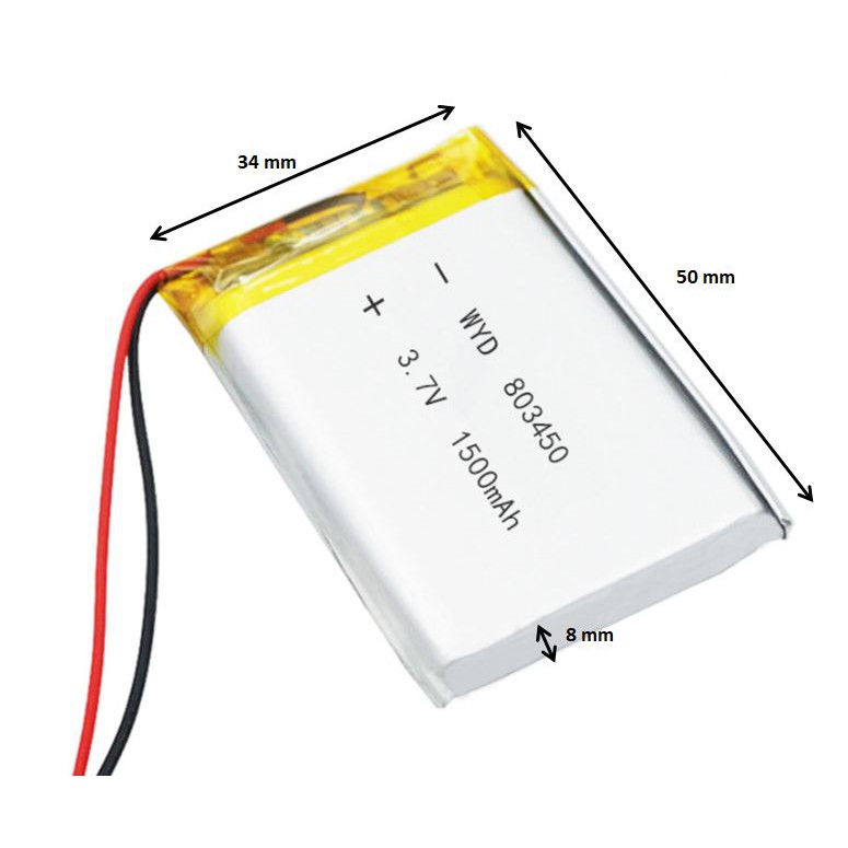 Pin Lithium - Ion 3.7V 803450 1500mah