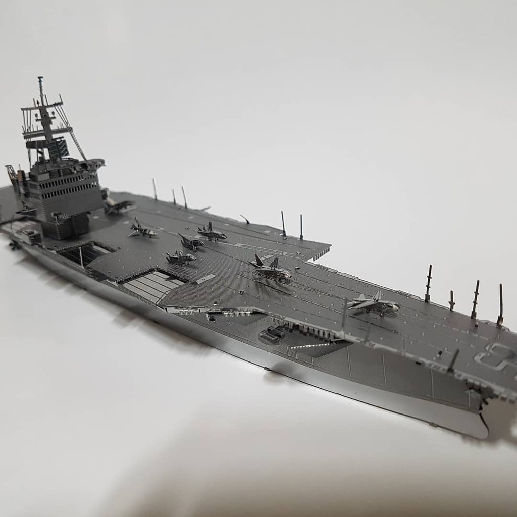 Mô Hình Lắp Ghép 3D Kim Loại Tự Ráp Piececool Tàu Sân Bay USS Enterprise CVN-65 - Chưa Lắp