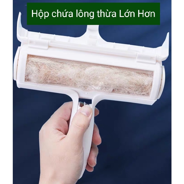 Cây lăn tĩnh điện lăn lông chó mèo, lăn tóc, bụi vải vệ sinh giường, quần áo và găng tay chải lông chó mèo