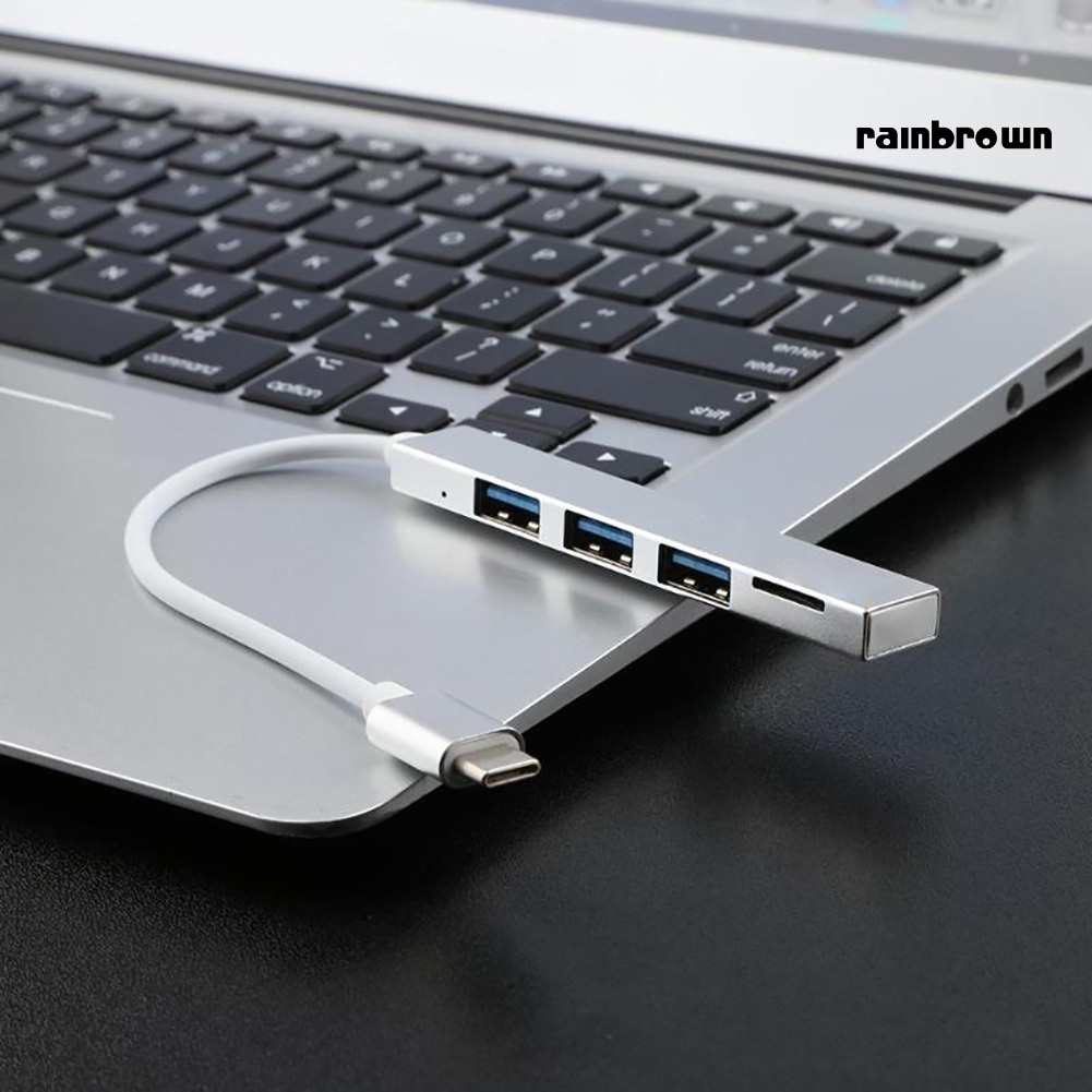 4 in 1 USB 3.1 Type-C to USB 3.0 TF Reader Slot Hub Adapter for MacBook Pro/Air | BigBuy360 - bigbuy360.vn