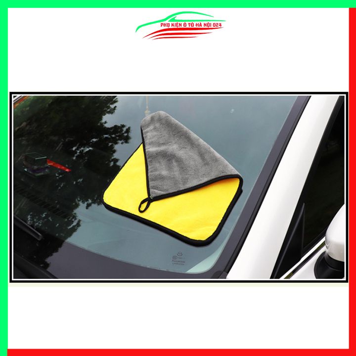 Khăn lau rửa vệ sinh ô tô microfiber siêu thấm siêu mịn 30x30cm