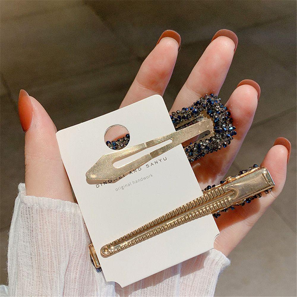HS Set 2 Kẹp Tóc Đính Đá Lấp Lánh Thời Trang